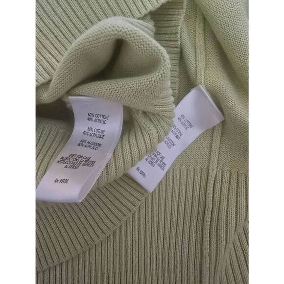 Women's Casual Corner Annex Petite Cardigan with Matching Tank Top Green and Pol - Picture 5 of 14